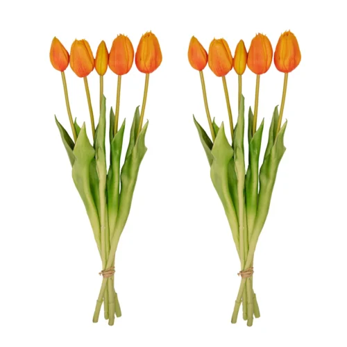 Tulip Bouquet – 10 Pieces – Mixed Colours – ‘Real Touch’ Artificial Tulips – 42 Cm (white/green) -Plant Haven Home 10xoranje real touch tulips 0b9e7eac 17d1 41ee 8a13 e000f65edb3d