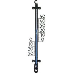 Hendrik Jan Outdoor Thermometer – Plastic, Black, 26 Cm