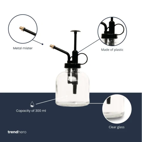 Plant Mister - Glass Transparant - 300 Ml - Spray -Plant Haven Home EN Spray glass clear