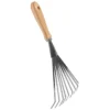 Hand Leaf Rake - 9 Tines - Galvanized Steel - Ash Wood Handle
