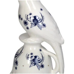 Candle Holder - Bird Porcelain - Delfts Blue ↑ 21 Cm -Plant Haven Home KAL 3205 3