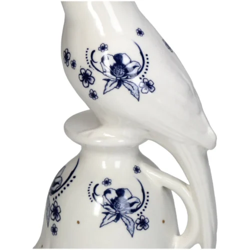 Candle Holder - Bird Porcelain - Delfts Blue ↑ 21 Cm -Plant Haven Home KAL 3205 3