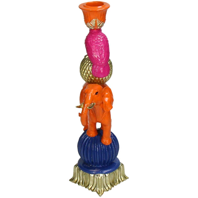Candleholder - Orange Elephant Bird ↑ 26 Cm 1 Candleholder - Orange Elephant Bird ↑ 26 Cm