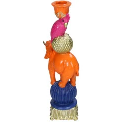 Candleholder - Orange Elephant Bird ↑ 26 Cm 7 Candleholder - Orange Elephant Bird ↑ 26 Cm -Plant Haven Home KAL 4722 2