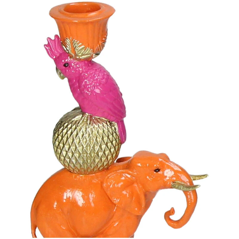 Candleholder - Orange Elephant Bird ↑ 26 Cm 2 Candleholder - Orange Elephant Bird ↑ 26 Cm - Image 2