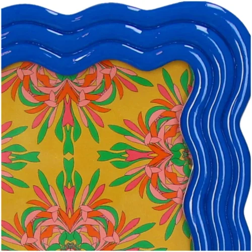 Curved Photo Frame Polyresin - Blue 7 Curved Photo Frame Polyresin - Blue -Plant Haven Home KAL 5022 3