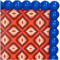 Beaded Photo Frame Polyresin – Blue -Plant Haven Home KAL 5373 3