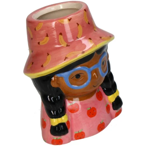 Mini Flower Pot Multi Color – Mini Jill - ↑ 10.2 Cm - Face Head -Plant Haven Home KAL 5408 1 4d50a23b f143 41ec 967c 8570b8377977