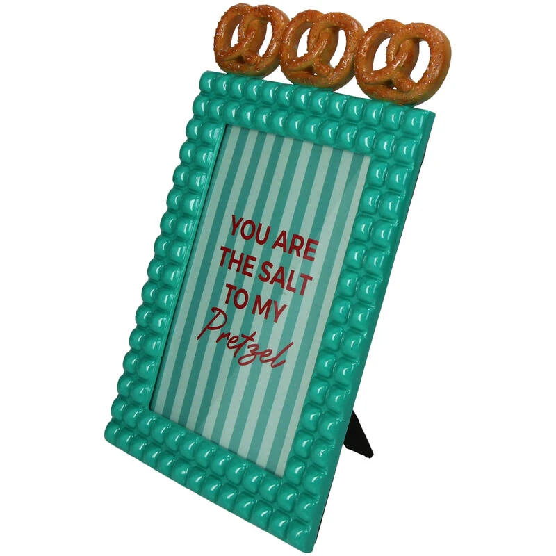 Pretzel Polyresin Photo Frame Turquoise 13x18cm 2 Pretzel Polyresin Photo Frame Turquoise 13x18cm - Image 2