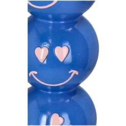 Smiley Blue Balls Candle Holder 9x9x36cm - Candle Stick Holder -Plant Haven Home KAL 6493 3 kandelaar hartje smiley