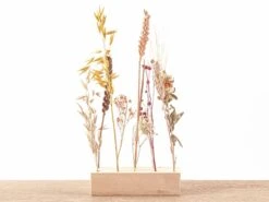 FlowerHero® - M - Wooden Dried Flower Stand + Dried Floral Arrangement