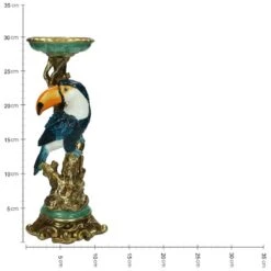 Candle Holder - Toucan Multicolor ↑ 30 Cm -Plant Haven Home XET 2740 5