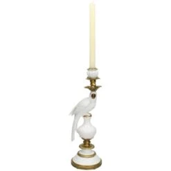 Candle Holder With White Bird - ↑ 40 Cm -Plant Haven Home XET 7274 2
