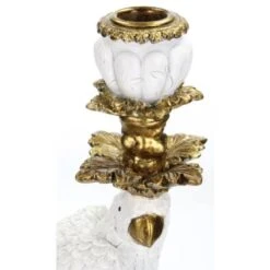 Candle Holder With White Bird - ↑ 40 Cm -Plant Haven Home XET 7274 3