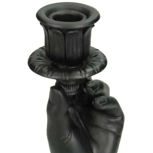 Candle Holder - Hand Black - ↑ 20 Cm -Plant Haven Home XET 8622 3