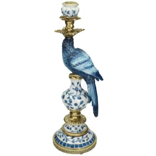 Candle Holder - Dutch Blue Parrot ↑ 40 Cm 19 Candle Holder - Dutch Blue Parrot ↑ 40 Cm -Plant Haven Home dutch blue parrot candle stick 2 XET 58592 ffe0f4ce eea2 4faa 9500 ea9f60fa81e7