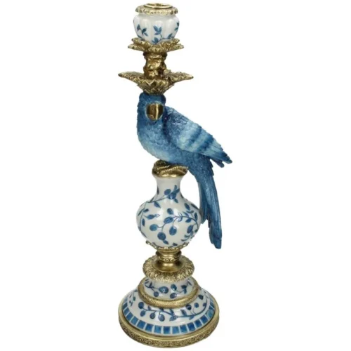 Candle Holder - Dutch Blue Parrot ↑ 40 Cm 25 Candle Holder - Dutch Blue Parrot ↑ 40 Cm -Plant Haven Home dutch blue parrot candle stick XET 5860 2e3644da 8ed3 4e86 9fcf 748f429e62f3