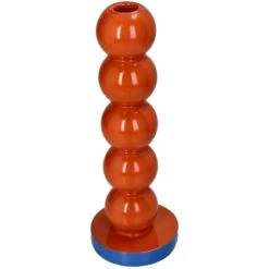 Smiley Polyresin Candle Holder Orange 9x9x26.5cm 7 Smiley Polyresin Candle Holder Orange 9x9x26.5cm -Plant Haven Home smiley orange candle stick f68360e8 30c2 43c3 9e69 cb252f6fa496