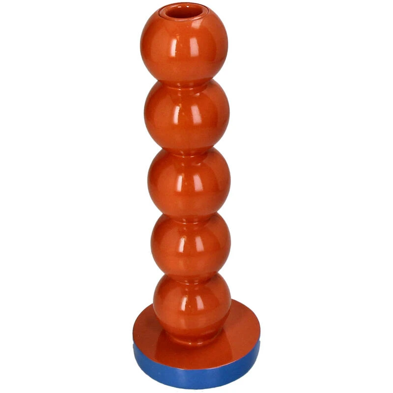 Smiley Polyresin Candle Holder Orange 9x9x26.5cm 4 Smiley Polyresin Candle Holder Orange 9x9x26.5cm - Image 4