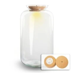 Terrarium Bottle 'Sven XL' - Incl. LED Cork - Closed Terrarium Ø 23 Cm ↑ 43 Cm