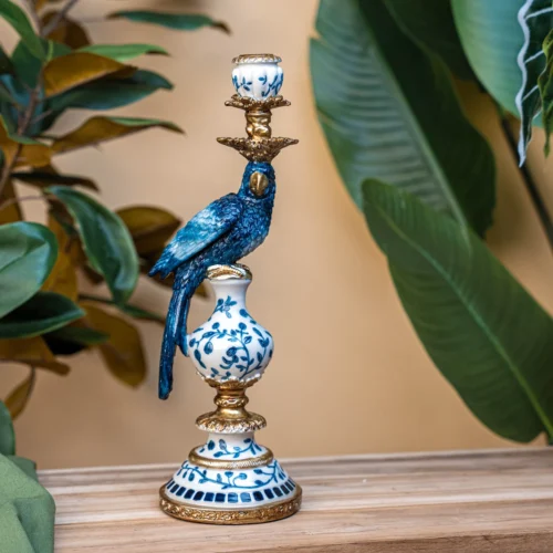 Candleholder - Dutch Blue Parrot ↑ 40 Cm - Right