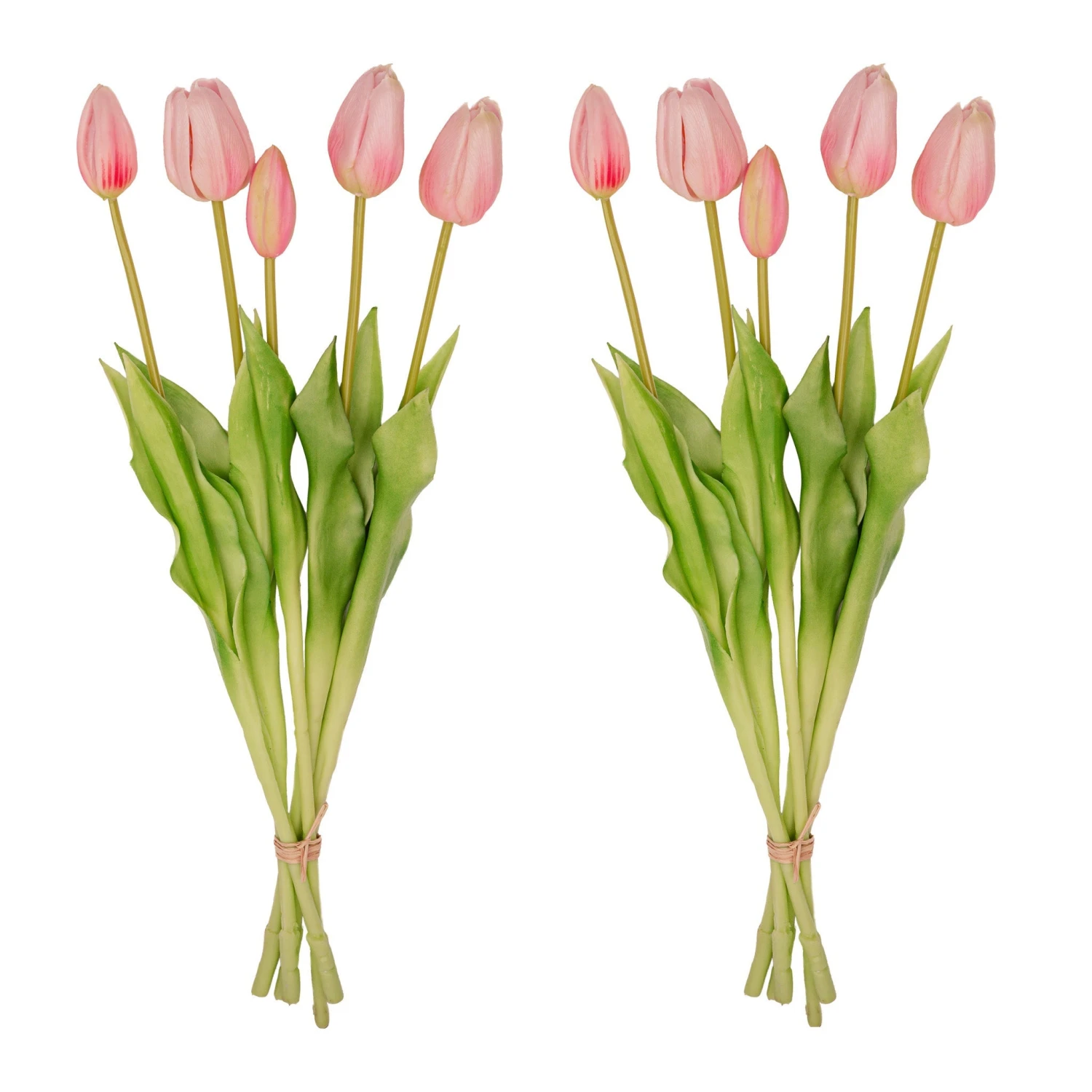 Tulip Bouquet – 10 Pieces – Mixed Colours – ‘Real Touch’ Artificial Tulips – 42 Cm (white/green) 2 Tulip Bouquet – 10 Pieces – Mixed Colours – ‘Real Touch’ Artificial Tulips – 42 Cm (white/green) - Image 2
