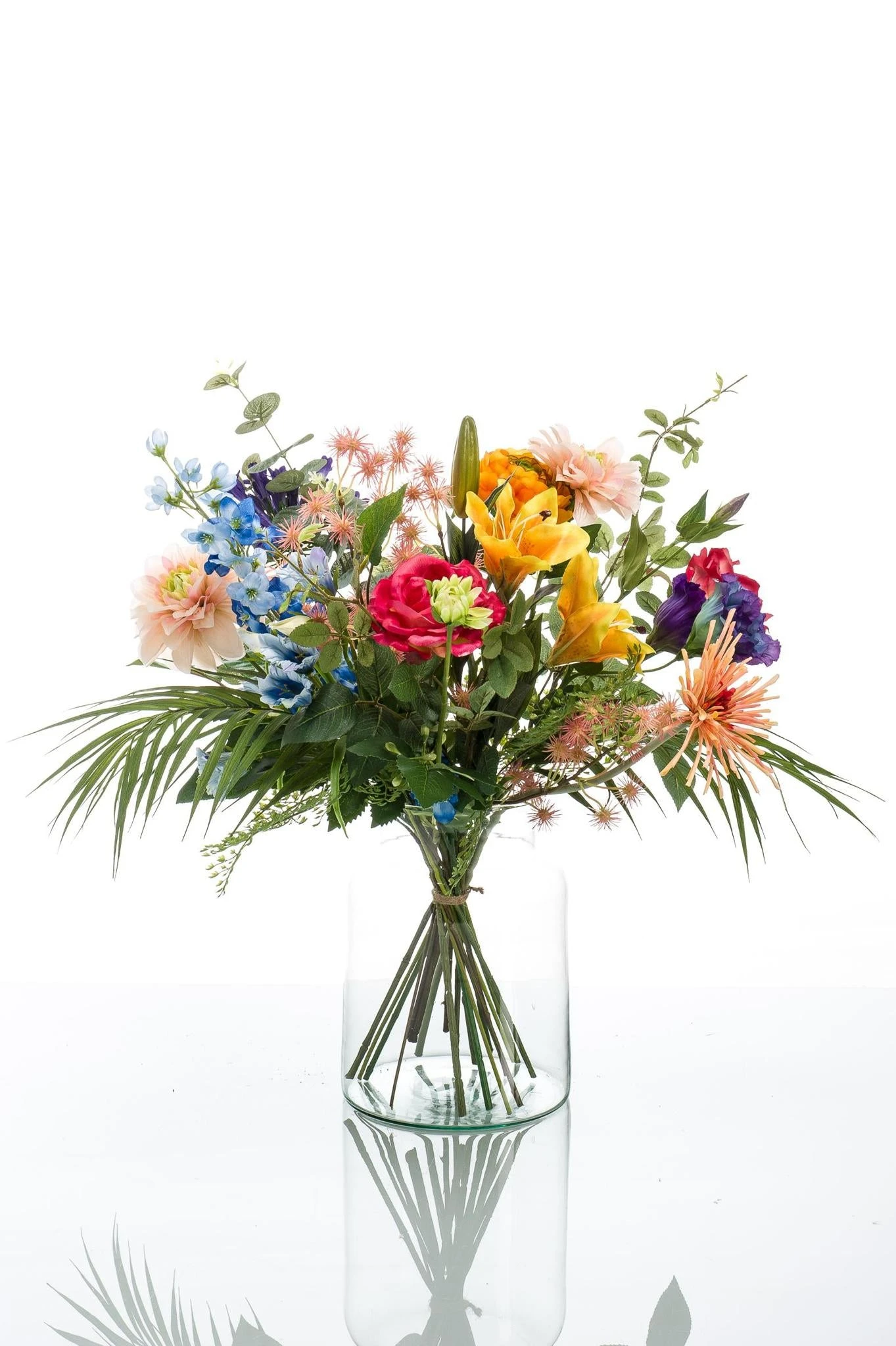 Silk Flowers Bouquet Pretty Powerful - 67 Cm High - Artificial Flowers 1 Silk Flowers Bouquet Pretty Powerful - 67 Cm High - Artificial Flowers