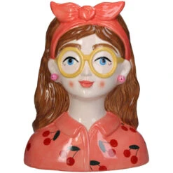 Vase Jessie Bow + 10x Real Touch Tulip Orange -Plant Haven Home vaas lady vrouw pot KAL 4303 4 6172e2ea ea46 4cee 8c98 411e9a0052ca