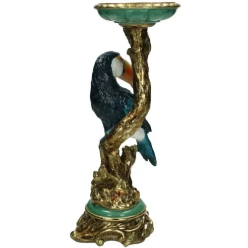 Candle Holder - Toucan Multicolor ↑ 30 Cm -Plant Haven Home xet 2740 2